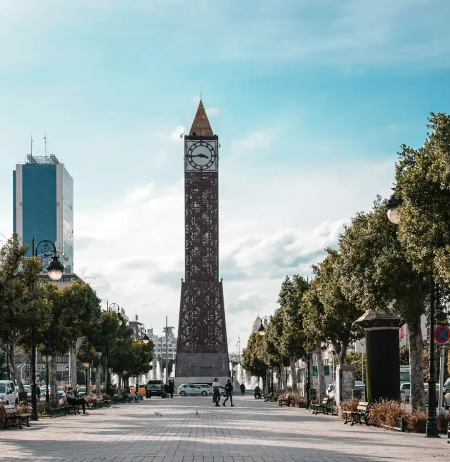 Tunis, capitale de la Tunisie, où Atelier Cadran conçoit des sites web pour les entreprises