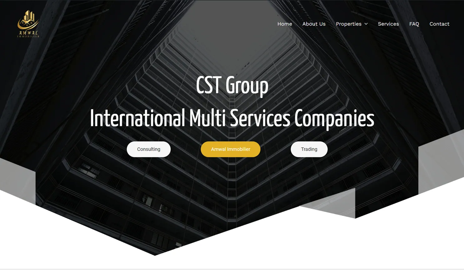 Aperçu du site corporate CST Group conçu par Atelier Cadran