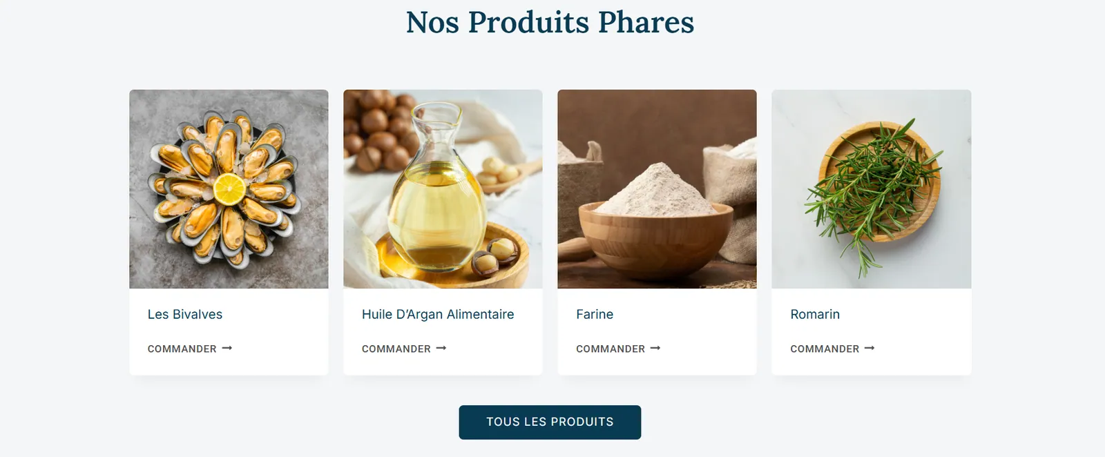 Présentation d'une gamme de produits, organisée pour un public professionnel.