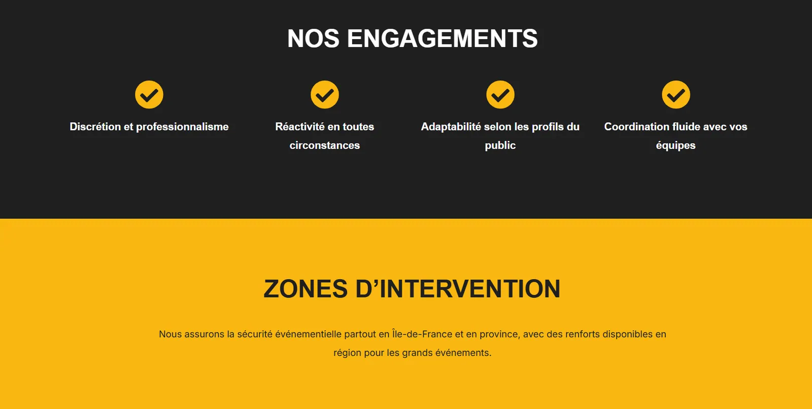 Engagements : les promesses de la société mises en avant comme signaux de sérieux.