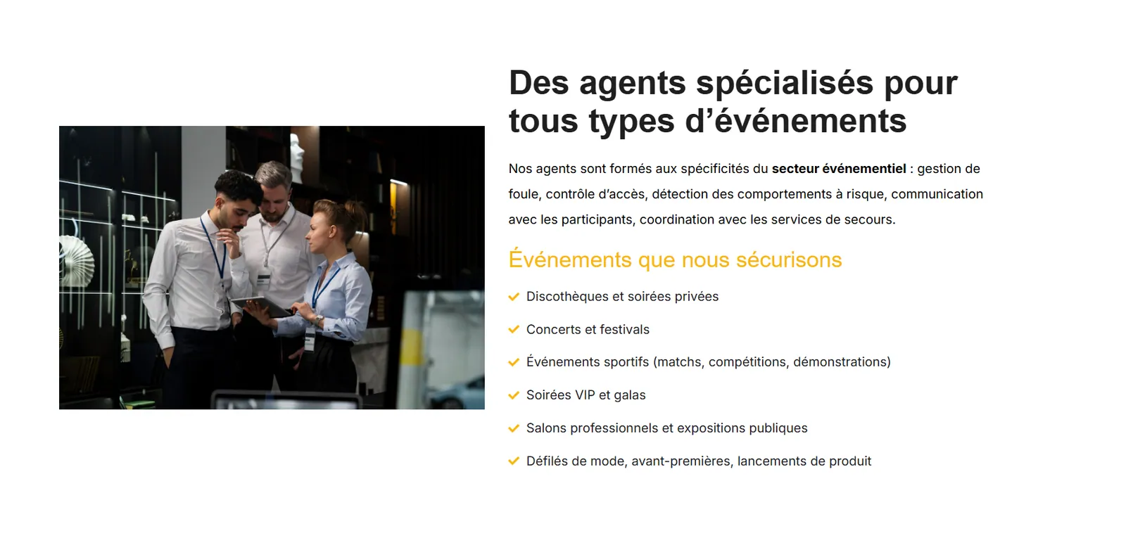 Présentation des interventions : un aperçu concret de l'activité sur le terrain.