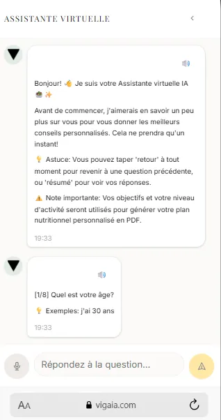 Aide au choix sur mobile : un parcours guidé vers le produit adapté.