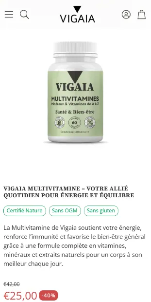 Fiche produit sur mobile : l'essentiel lisible sans zoomer ni faire défiler longtemps.