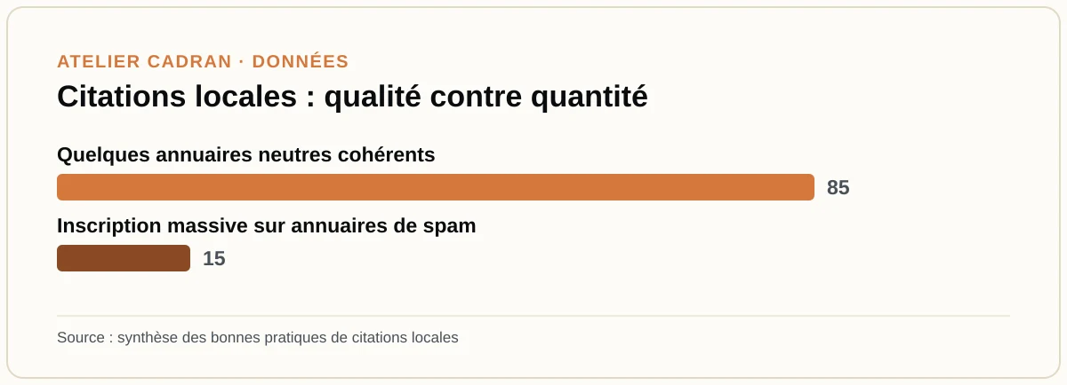 Citations locales : qualité contre quantité