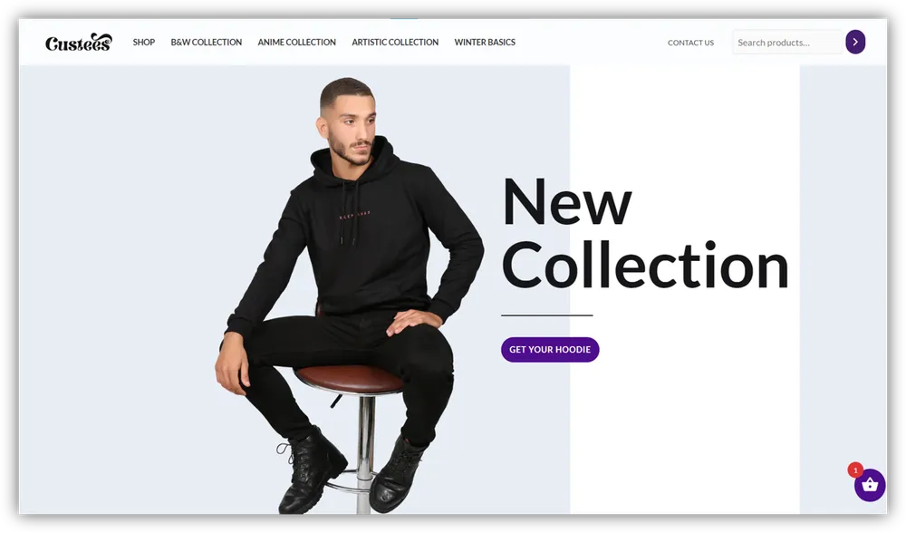Aperçu du site Custees conçu par Atelier Cadran