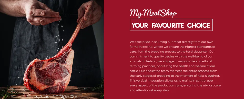 Aperçu du site MeatShop conçu par Atelier Cadran