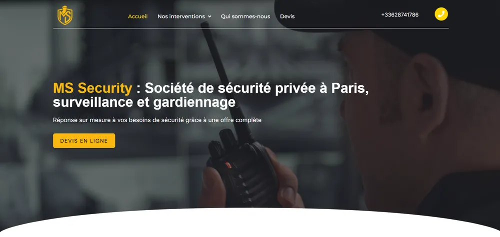 Site corporate MS Sécurité