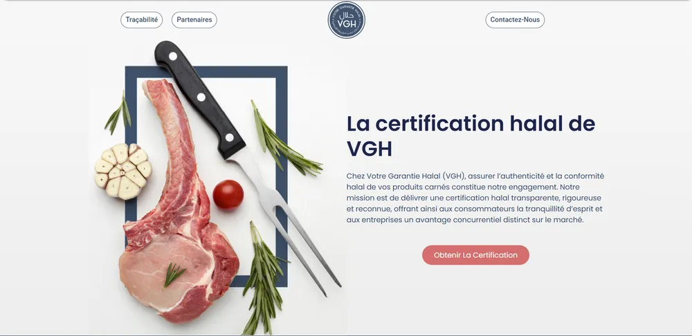 Aperçu du site VGH conçu par Atelier Cadran