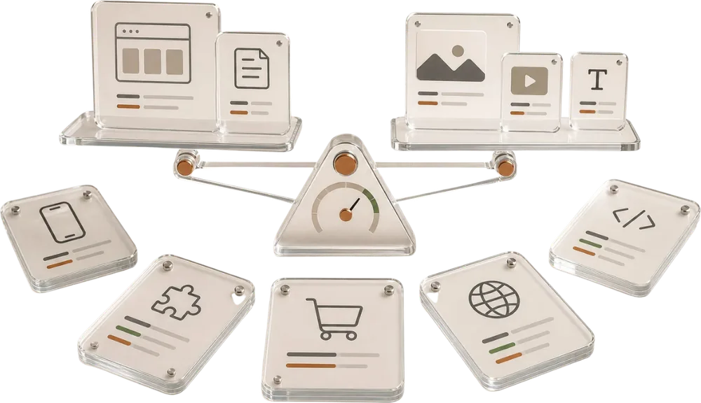 Mettre en balance un template et une conception spécifique pour un site web